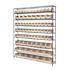 Quantum Storage Systems Wire Shelving Ivory Bin 72 X 12 X 74 Black Epoxy Finish