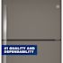 GE ENERGY STAR 21.9 Cu.ft. Top-Freezer Refrigerator,icemaker, Stainless Steel