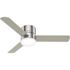 Hunter Fan 52" Minimus Low Profile Ceiling Fan With LED Light, Brushed Nickel