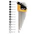 Wiha 13 Piece Magicring Ball End Hex L-Key Set - Inch