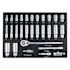 Wiha 28 Piece 1/2" Drive Professional Standard And Deep Socket Tray Set - SAE