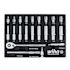 Wiha 22 Piece 3/8" Drive Professional Standard And Deep Socket Tray Set - SAE