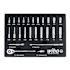 Wiha 25 Piece 1/4" Drive Professional Standard And Deep Socket Tray Set - SAE