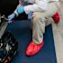 Shubee Red Slip-Resistant Waterproof Shoe Cover Package Of 40