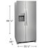 Frigidaire ENERGY STAR 22.6 Cu. Ft. Side By Side Refrigerator, Stainless Steel