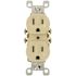 Leviton 15 Amp 125 V Duplex Outlet/Receptacle, Ivory (10-Pack) 5320-IMP