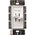 Lutron Skylark Combination Fan and Light Control, 3-Speed, 1.5 Amp Fan/300W Incandescent, Single-Pole, White (S2-LFSQH-WH)
