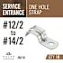 Halex #12/2 - #14/2 Service Entrance (SE) 1-Hole Cable Straps (10-Pack)