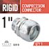 Halex 1 in. Rigid Threadless Compression Conduit Connector