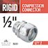 Halex 1/2 in. Rigid Compression Connector (2-Pack)