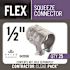Halex 1/2 in. Flexible Metal Conduit (FMC) Squeeze Connector (25-Pack)
