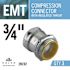 Halex Electrical Metallic Tube (EMT) Compression Connectors 3/4 in. with Insulated Throats (3-Pack)