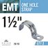 Halex 1-1/2 in. Standard Fitting 1-Hole Electrical Metallic Tube (EMT) Straps (2-Pack)