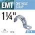 Halex 1-1 / 4 in. Standard Fitting Electrical Metallic Tube (EMT) 1-Hole Straps (4-Pack)