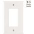 Leviton 1-Gang White Decora/Rocker Nylon Midway/Midsize Wall Plate (10-Pack) 0PJ26-0WM