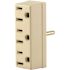 Leviton Triple-Tap Grounding Outlet Splitters Adapter, Ivory