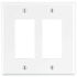 Leviton 2-Gang White Decora/Rocker Nylon Midway/Midsize Wall Plate (1-Pack) PJ262-W