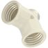 Leviton 660-Watt Keyless Twin-Socket Lamp Holder Adapter 128-W