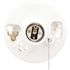 Leviton Glazed Porcelain Lamp Holder with Pull Chain and Outlet 9726-C