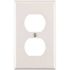 Leviton 1-Gang White Duplex Outlet/Receptacle Plastic Standard Wall Plate (10-Pack) 88003-WMP