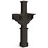 Mayne Rockport Double Decorative Polyethylene Mailbox Post, Black