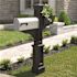Mayne Westbrook Plus Decorative Polyethylene Mailbox Post, Black
