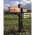 Mayne Westbrook Plus Decorative Polyethylene Mailbox Post, Black