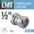 Halex 1/2 in. Electrical Metallic Tube (EMT) Compression Coupling (5-Pack)