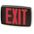 Lithonia Lighting Quantum 1-Light Red Stencil 1-Watt Matte Black Integrated LED Exit Sign