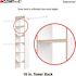 ClosetMaid Selectives 48 in. W - 112 in. W White Reach-In Tower Wall Mount 6-Shelf Wood Closet System