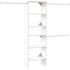 ClosetMaid Selectives 60 in. W - 120 in. W White Reach-In Tower Wall Mount 6-Shelf Wood Closet System