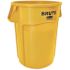Rubbermaid Commercial Products Brute 44 Gal. Yellow Round Vented Trash Can