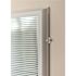 ODL White Cordless Add On Enclosed Aluminum Blinds with 1/2 in. Slats, for 27 in. Wide x 66 in. Length Door Windows