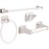 Futura 4-Piece Bath Hardware Set with 24 in. Towel Bar, Toilet Paper Holder, Towel Ring, Towel Hook in Polished Chrome