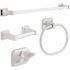 Futura 4-Piece Bath Hardware Set with 24 in. Towel Bar, Toilet Paper Holder, Towel Ring, Towel Hook in Polished Chrome