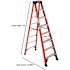Werner 8 ft. Fiberglass Step Ladder (12 ft. Reach Height) with 300 lb. Load Capacity Type IA Duty Rating