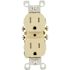 Leviton 15 Amp 125 V Tamper Resistant Duplex Outlet/Receptacle, Ivory (10-Pack) T5320-IMP