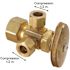 1/2 in. Nominal Compression Inlet x 3/8 in. O.D. Compression x 3/8 in. O.D. Compression Dual Outlet Multi-Turn Valve