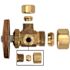 1/2 in. Nominal Compression Inlet x 3/8 in. O.D. Compression x 1/4 in. O.D. Compression Dual Outlet Multi-Turn Valve