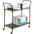 Safco Wire 2-Shelf Utility Cart in Black