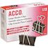 ACCO 2 in. W x 5/16 in. Capacity Large Binder Clips, Steel Wire, Black/Silver