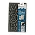Chartpak/Pickett PRESS-ON VINYL UPPERCASE LETTERS, SELF ADHESIVE, BLACK, 3 IN.H, 50/PACK