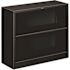 HON 34-1/2 in. W x 12-5/8 in. D x 29 in. H Black 2-Shelves Metal Bookcase