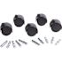 Master Caster 100 lbs./Caster Matte Black Deluxe Casters Nylon (5-Set)