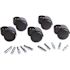 Master Caster 100 lbs./Caster Matte Black Deluxe Casters Nylon (5-Set)