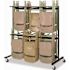 Safco 64-1/2 in. W x 33-1/2 in. D x 70-1/4 in. H Steel 2-Tier Chair Cart in Black