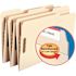 Smead 2 in. Folder Fasteners with 1/3 in. Cut Assorted Top Tab Legal, Manila (50/Box)