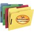 Smead 2 Fastners Folders with 1/3 Cut Assorted Top Tab Letter, Red (50-Pack)