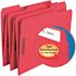 Smead 2 Fastners Folders with 1/3 Cut Assorted Top Tab Letter, Red (50-Pack)