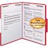 Smead 2 Fastners Folders with 1/3 Cut Assorted Top Tab Letter, Red (50-Pack)